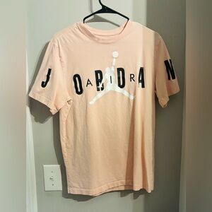 Jordan Pink and White Logo T-Shirt Men’s Medium